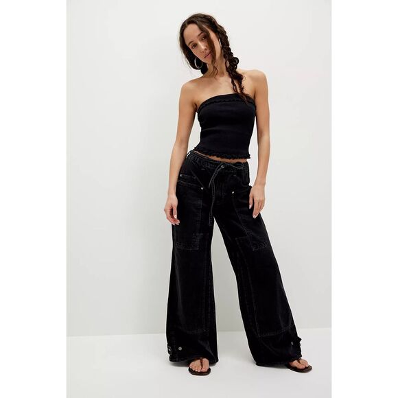 We The Free by Free People CRVY Outlaw Wide-Leg Jeans - Picture 1 of 10